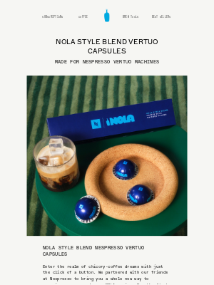 Blue Bottle Coffee - New NOLA Style Blend Nespresso Vertuo Capsules