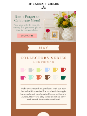 MacKenzie Childs LLC - Collectors Series: Our May mug is here!