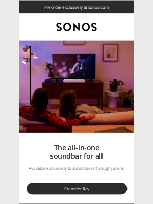 Sonos - Early access to Ray