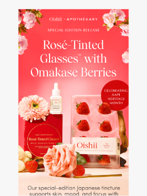 Apothekary - Oishii x Apothékary Rosé-Tinted Glasses™ is here 🍓