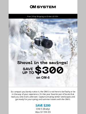 Olympus - Save Up to $300 on OM-5