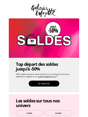 Galeries Lafayette (France) - 📣​ ​​Jusqu’à -50% sur les soldes, c’est parti