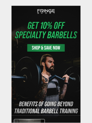 FringeSport - Specialty barbells = better lifts