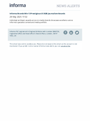 Informa Plc - Latest News