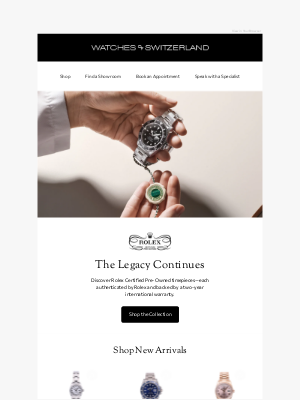 Watches Of Switzerland - A Legacy You Can Wear