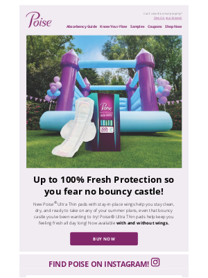 Poise - Ride into Summer with Poise Ultra Thin Pads!