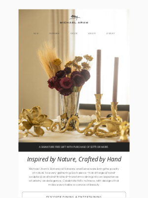 Michael Aram - Elevate Fall Dining with Botanical Elegance