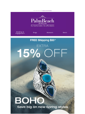 PalmBeach Jewelry - 15% Off New Boho Looks for Spring!