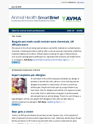 American Veterinary Medical Association (AVMA) - Bargain pet meds could contain toxic chemicals, UK officials warn
