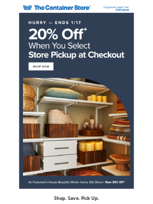 The Container Store - 🚙 2 DAYS LEFT: 20% OFF Store Pickup