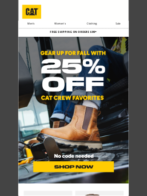Cat Footwear - Gear up for fall with 25% off select styles!