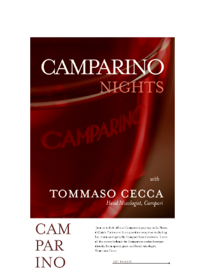 Eataly Net USA LLC - SELLING OUT SOON: Camparino Nights