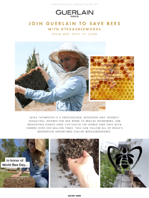 Guerlain - Watch Now: Guerlain Has Partnered With @TexasBeeWorks To Save The Bees