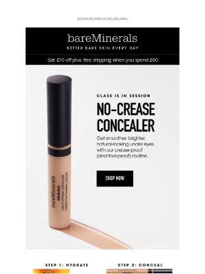 Bare Minerals (United Kingdom) - How to: Crease-free under-eye concealer