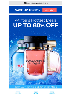 FragranceX - Winter Blowout!  Up to 80% Off Retail