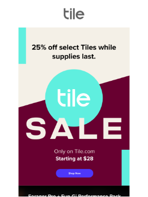 Tile, Inc - Tile Sale | Back by Popular Demand!