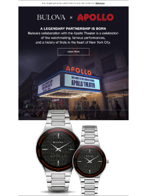 Bulova - Bulova x Apollo Theater: A Legendary Partnership Is Born