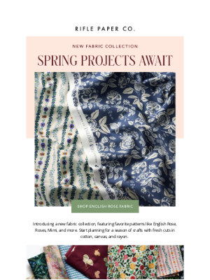 Rifle Paper Co. - New Fabric Collection 🌸