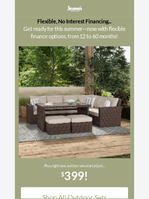Jerome's Furniture - ✨ WOW! Just $399 for Complete Outdoor Sets! Summer Living For Less! 🌿