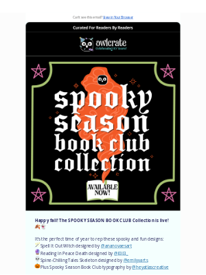 Owl Crate - The Spooky Season Book Club is LIVE!