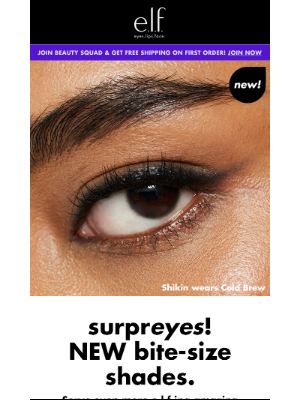 e.l.f. Cosmetics - Eye-mazing news: NEW Bite-Size Eyeshadows! 😍