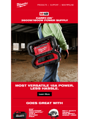 Milwaukee Tool - Most Versatile 15A Power for the Jobsite