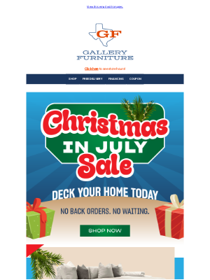 Gallery Furniture - Christmas Comes Early at Gallery Furniture!