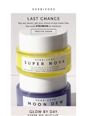 Herbivore Botanicals - Last chance: FREE Eye Cream