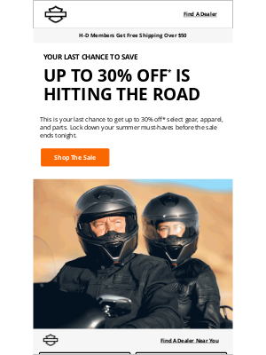 Ends today: up to 30% off*