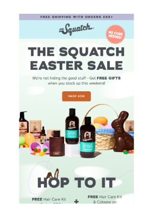Dr. Squatch - It's the Squatch Easter Sale!