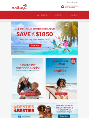 Red Tag Vacations (Canada) - These offers are waiting for you, William ✉️