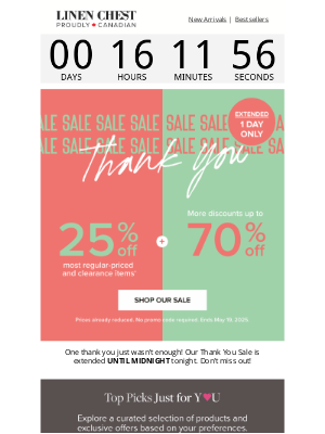 Linen Chest - Last Chance! Thank You Sale Ends Tonight