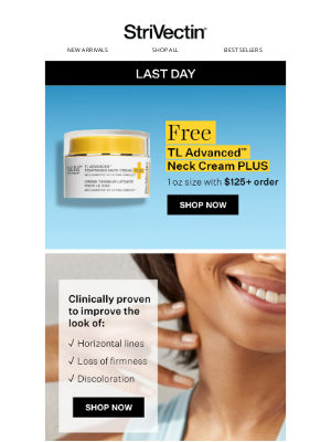 StriVectin - 📣 Last Day to Claim Your Free Neck Cream