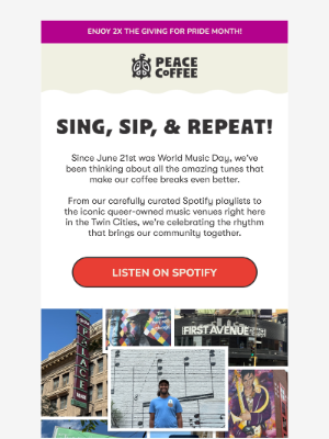 Peace Coffee - 🎶🎧 Sing, sip, and repeat!