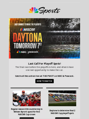NBC Sports - One Last Race Before NASCAR Cup Series Playoffs