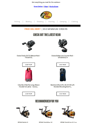Bass Pro Shops - This gear just got here