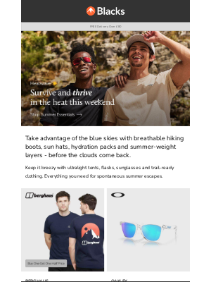 Blacks Leisure Group (United Kingdom) - Everything You Need To Conquer The Summer Heat
