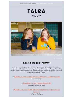 Talea Beer Co. - 📣 Have you heard?! Read our recent press for a BTS look at TALEA! 📣