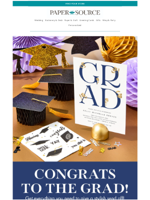 Paper Source - Toss Your Cap, Throw a Party! 🎓
