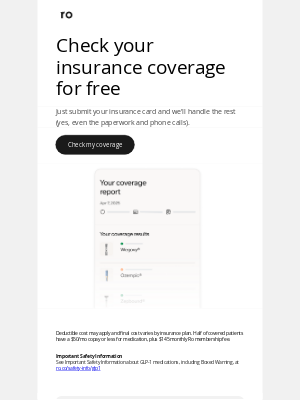 Ro - Start with a free GLP-1 insurance check