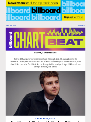 Billboard - Billboard Chart Beat: Alex Warren's 'Ordinary' Is No. 1 on Billboard's Songs of the Summer Chart for 2025
