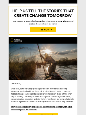 National Geographic - Support the Explorers Leading the Way