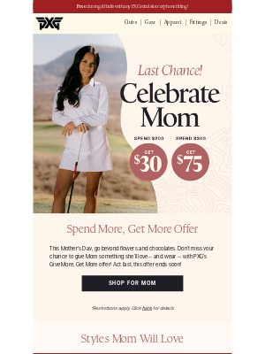 PXG - Last Chance: Celebrate Mom with Luxe Looks + Big Savings