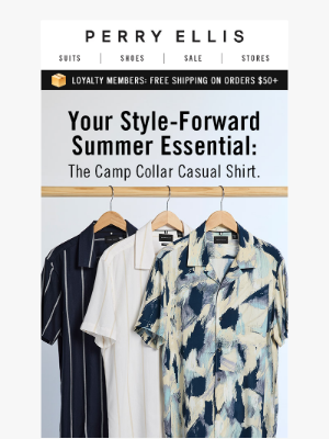 Perry Ellis - Cool, Comfortable, Camp Collar