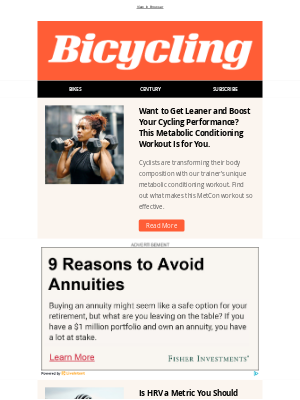 Hearst - Want to Get Leaner and Boost Your Cycling Performance? This Metabolic Conditioning Workout Is for You.