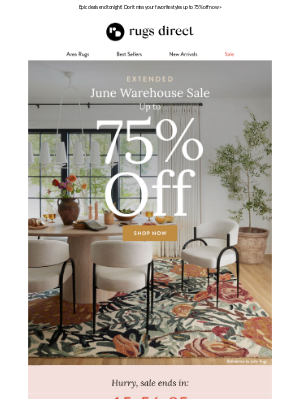 Rugs Direct - June Warehouse Sale EXTENDED >