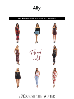 Ally Fashion - Fresh Picks 🌹 Winter Florals Are In