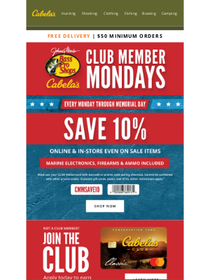 Cabela's (Canada) - CLUB Member Mondays Are Back!