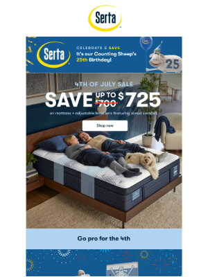 Serta - July 4th Sale: Fireworks, Comfort & Big Savings!