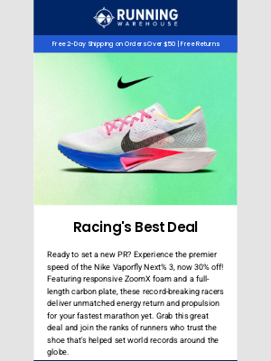 Running Warehouse - 30% Off Nike Vaporfly Next% 3